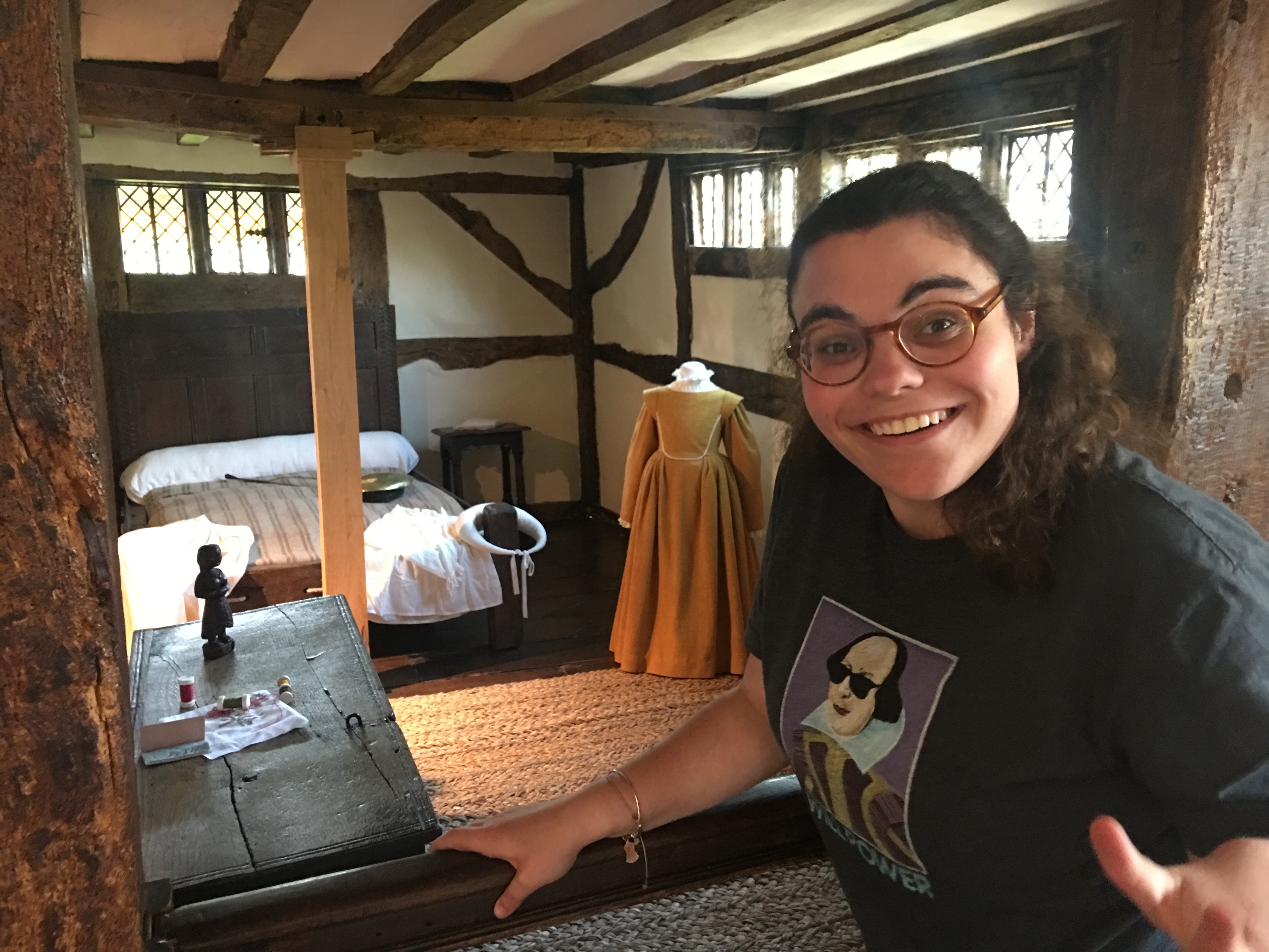 alt="Enjoying Shakespeare's birthplace and humbled that someone of little means could make such an impact"