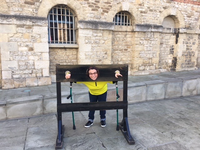 img src=stockade.png" alt="photo op in a stockade at Oxford Castle and Prison">