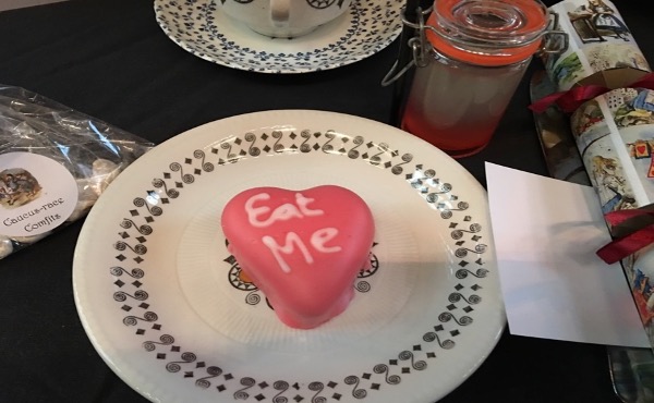 img src="pink heart-shaped cake.png" alt="one of the many delicacies at the Alice in Wonderland Tea at Christ Church College Oxford">